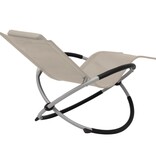 VidaXL Tuinligbed geometrisch staal crème