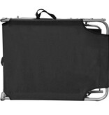 VidaXL Ligbed inklapbaar met luifel aluminium zwart