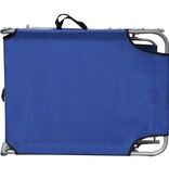 VidaXL Ligbed inklapbaar met luifel aluminium blauw