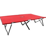 VidaXL Ligbed 2-persoons inklapbaar staal rood