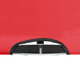 VidaXL Ligbed 2-persoons inklapbaar staal rood
