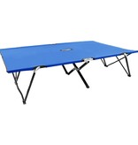 VidaXL Ligbed 2-persoons inklapbaar staal blauw
