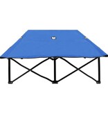VidaXL Ligbed 2-persoons inklapbaar staal blauw