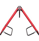 VidaXL Ligbed inklapbaar staal rood