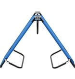 VidaXL Ligbed inklapbaar staal blauw