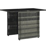 VidaXL 3-delige Bistroset met kussens poly rattan grijs