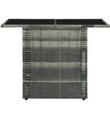 VidaXL 3-delige Bistroset met kussens poly rattan grijs