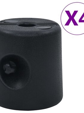 VidaXL Prieelgewichten 4 st PE zwart