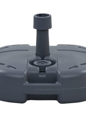 VidaXL Parasolvoet draagbaar gevuld met zand/water grijs