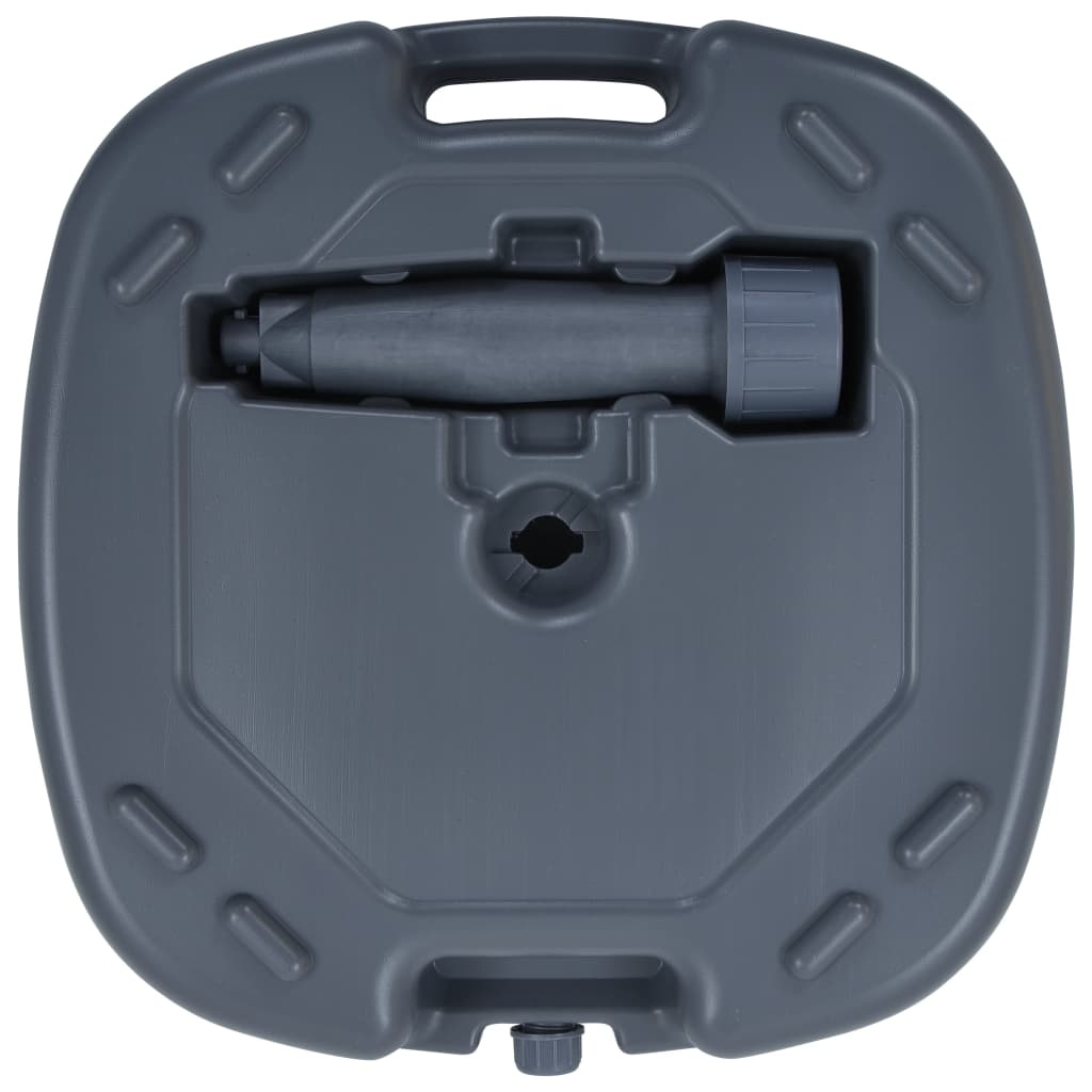 VidaXL Parasolvoet draagbaar gevuld met zand/water grijs