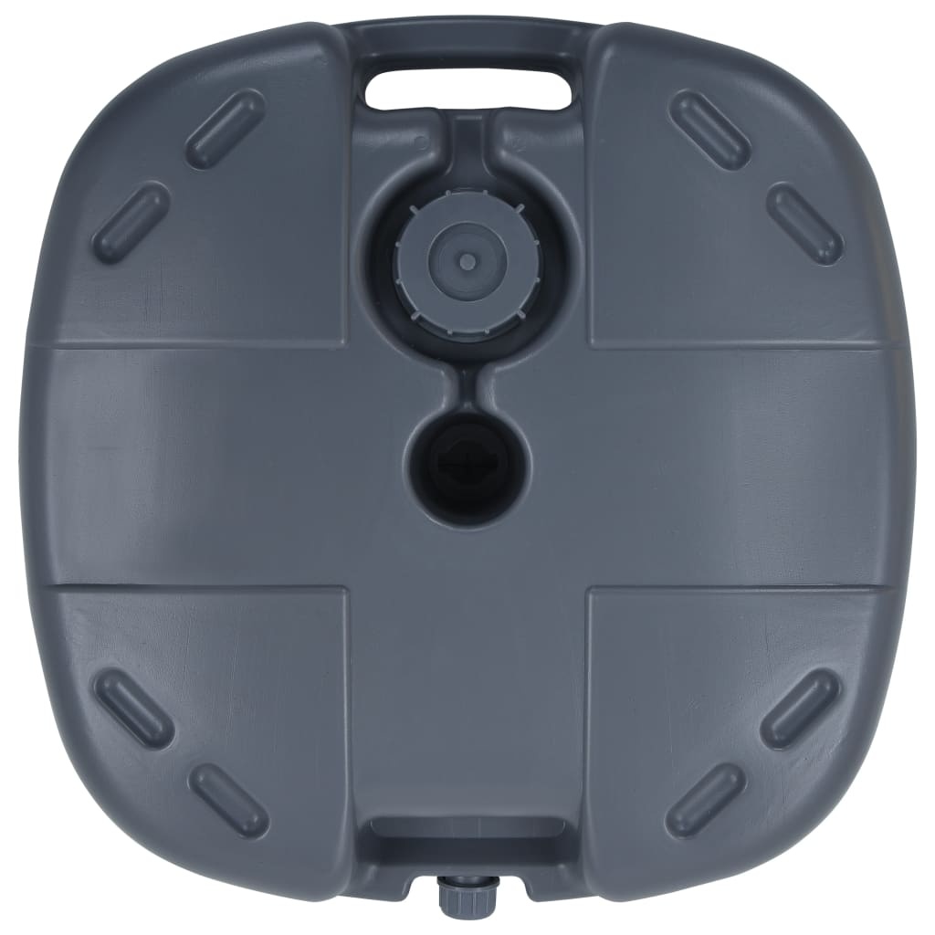 VidaXL Parasolvoet draagbaar gevuld met zand/water grijs