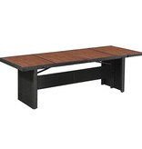 VidaXL 9-delige Tuinset met kussens poly rattan zwart