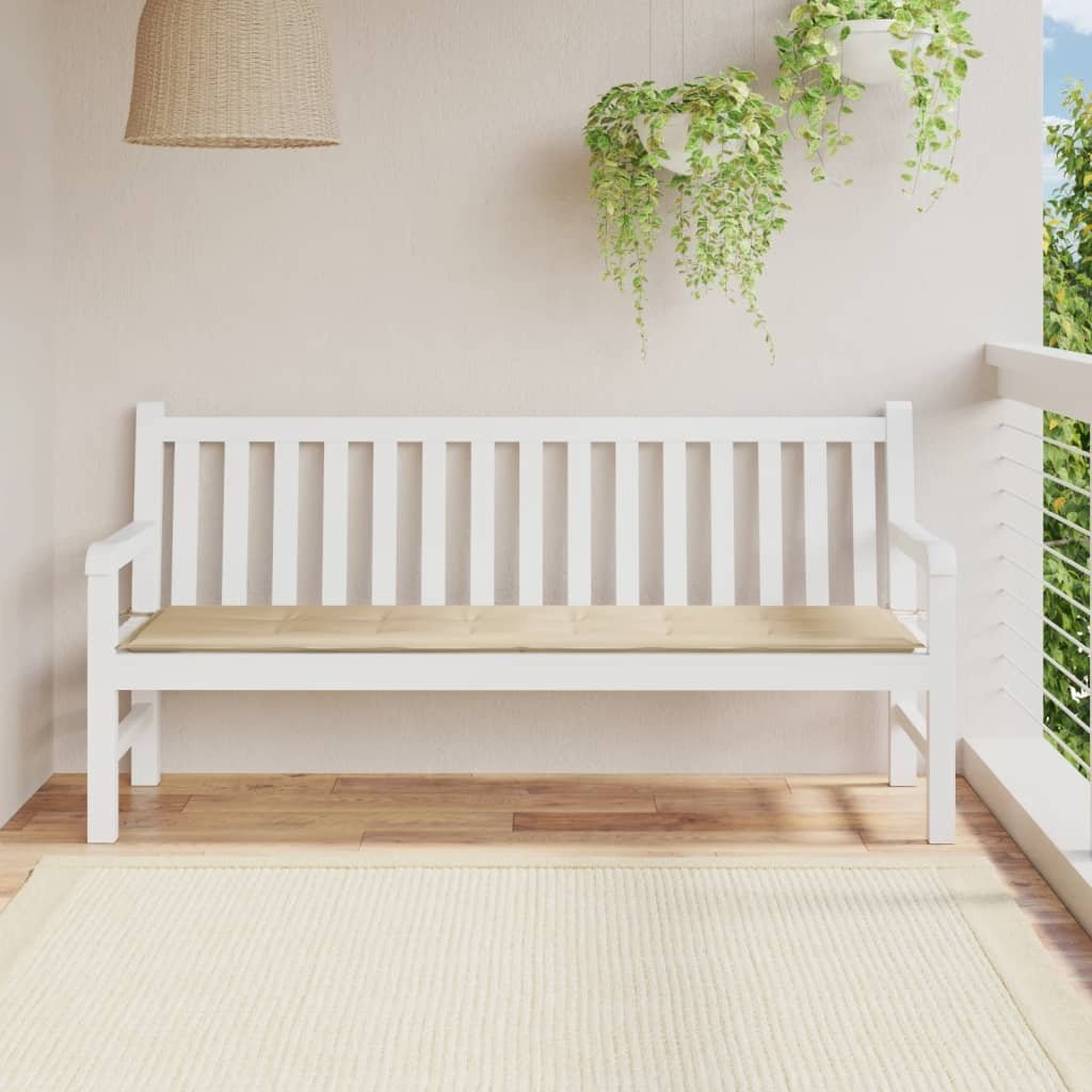 VidaXL Tuinbankkussen 180x50x3 cm oxford stof beige