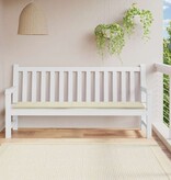 VidaXL Tuinbankkussen 200x50x4 cm oxford stof crèmekleurig