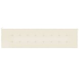 VidaXL Tuinbankkussen 200x50x4 cm oxford stof crèmekleurig