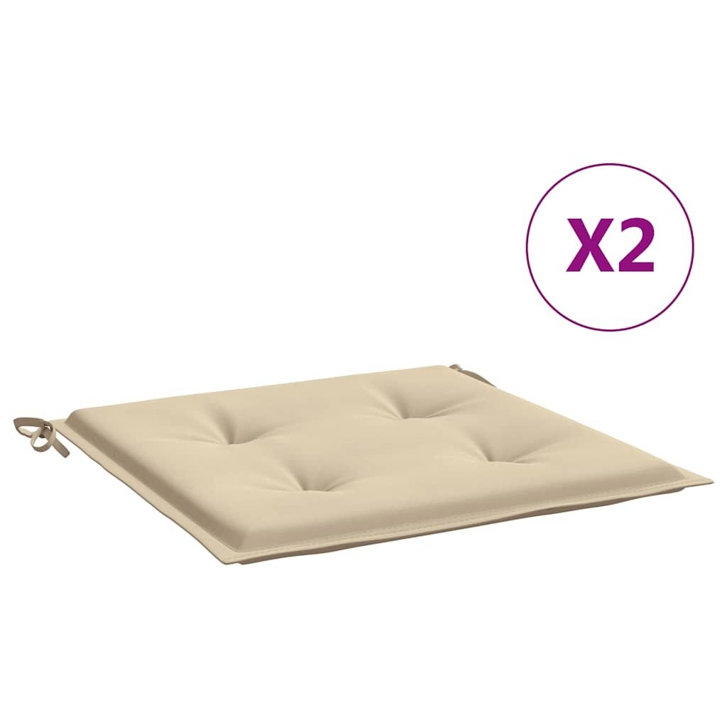 VidaXL Tuinstoelkussens 2 st 50x50x4 cm oxford stof beige
