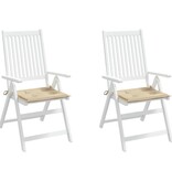 VidaXL Tuinstoelkussens 2 st 50x50x4 cm oxford stof beige