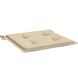 VidaXL Tuinstoelkussens 2 st 50x50x4 cm oxford stof beige