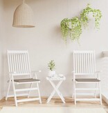 VidaXL Tuinstoelkussens 2 st 50x50x4 cm stof taupe