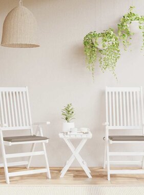 VidaXL Tuinstoelkussens 2 st 50x50x4 cm stof taupe