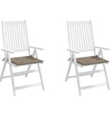 VidaXL Tuinstoelkussens 2 st 50x50x4 cm stof taupe