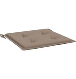VidaXL Tuinstoelkussens 2 st 50x50x4 cm stof taupe