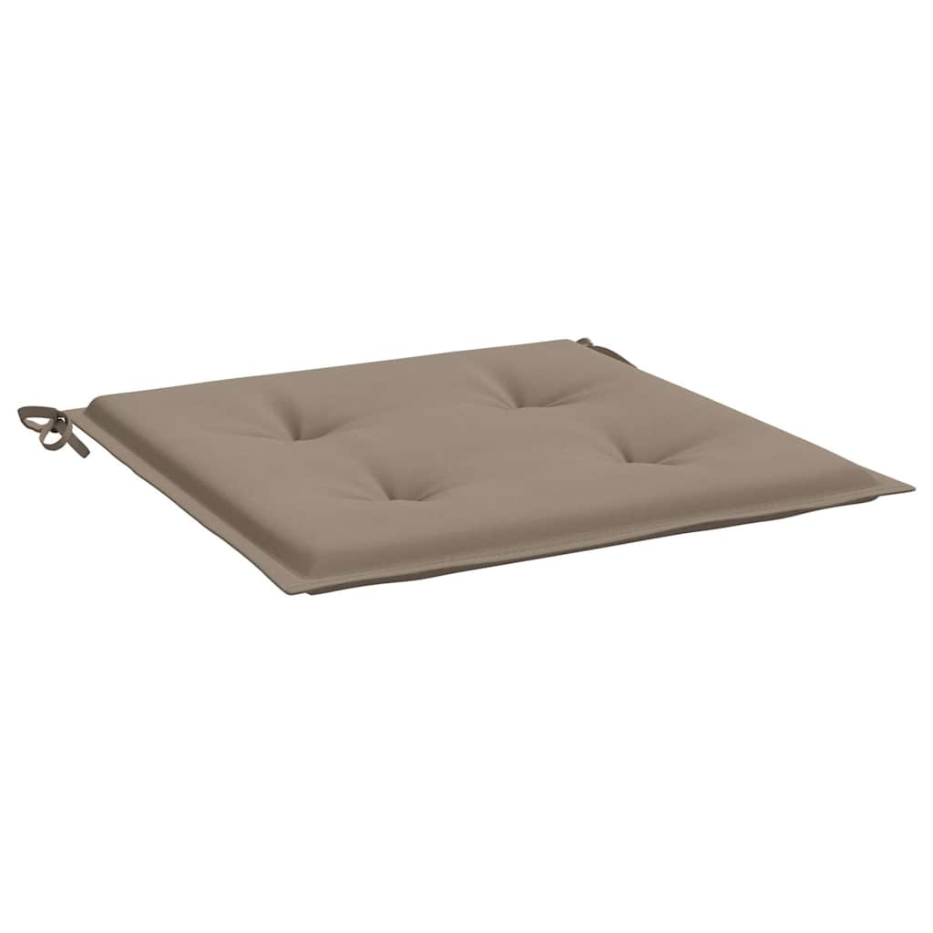 VidaXL Tuinstoelkussens 2 st 50x50x4 cm stof taupe