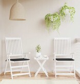 VidaXL Tuinstoelkussens 2 st 50x50x4 cm oxford stof zwart