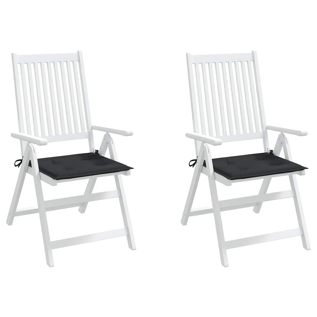 VidaXL Tuinstoelkussens 2 st 50x50x4 cm oxford stof zwart