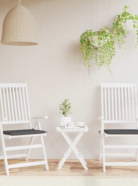 VidaXL Tuinstoelkussens 2 st 50x50x4 cm oxford stof antracietkleurig