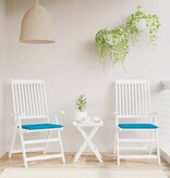 VidaXL Tuinstoelkussens 2 st 50x50x3 cm stof blauw