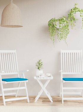 VidaXL Tuinstoelkussens 2 st 50x50x3 cm stof blauw