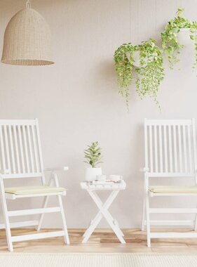 VidaXL Tuinstoelkussens 2 st 50x50x3 cm oxford stof crèmekleurig