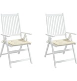 VidaXL Tuinstoelkussens 2 st 50x50x3 cm oxford stof crèmekleurig