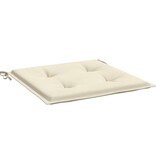 VidaXL Tuinstoelkussens 2 st 50x50x3 cm oxford stof crèmekleurig