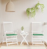 VidaXL Tuinstoelkussens 2 st 50x50x3 cm oxford stof groen