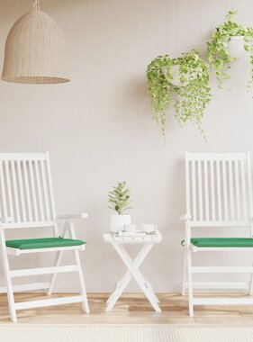 VidaXL Tuinstoelkussens 2 st 50x50x3 cm oxford stof groen