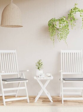 VidaXL Tuinstoelkussens 2 st 50x50x3 cm stof grijs