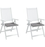 VidaXL Tuinstoelkussens 2 st 50x50x3 cm stof grijs