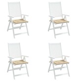 VidaXL Tuinstoelkussens 4 st 40x40x4 cm oxford stof beige