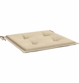 VidaXL Tuinstoelkussens 4 st 40x40x4 cm oxford stof beige