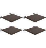 VidaXL Tuinstoelkussens 4 st 40x40x4 cm oxford stof taupe