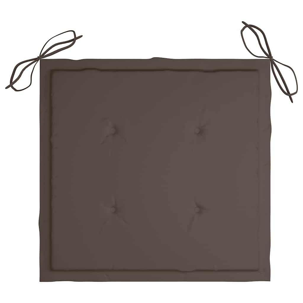 VidaXL Tuinstoelkussens 4 st 40x40x4 cm oxford stof taupe