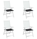 VidaXL Tuinstoelkussens 4 st 40x40x4 cm oxford stof zwart