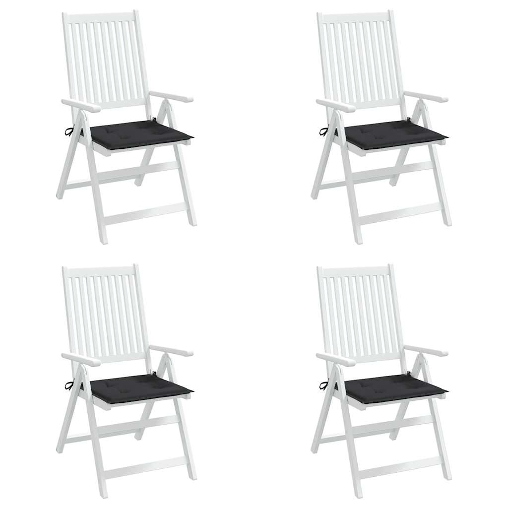 VidaXL Tuinstoelkussens 4 st 40x40x4 cm oxford stof zwart