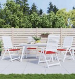 VidaXL Tuinstoelkussens 4 st 40x40x4 cm oxford stof rood