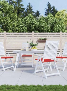 VidaXL Tuinstoelkussens 4 st 40x40x4 cm oxford stof rood
