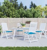 VidaXL Tuinstoelkussens 4 st 40x40x3 cm oxford stof blauw