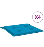 VidaXL Tuinstoelkussens 4 st 40x40x3 cm oxford stof blauw