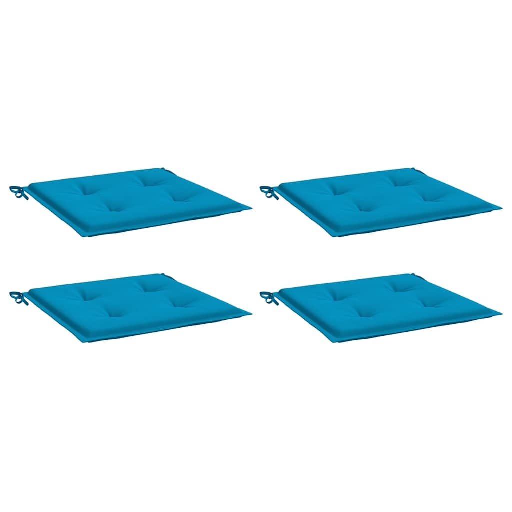 VidaXL Tuinstoelkussens 4 st 40x40x3 cm oxford stof blauw